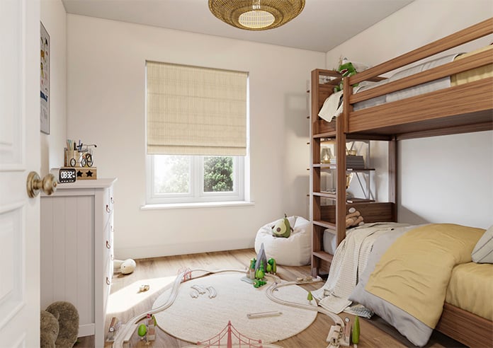 Emily Bond Oscar Stripe, Gold - Twist&Fit Roman Blind - Image 7